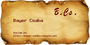 Bayer Csaba névjegykártya